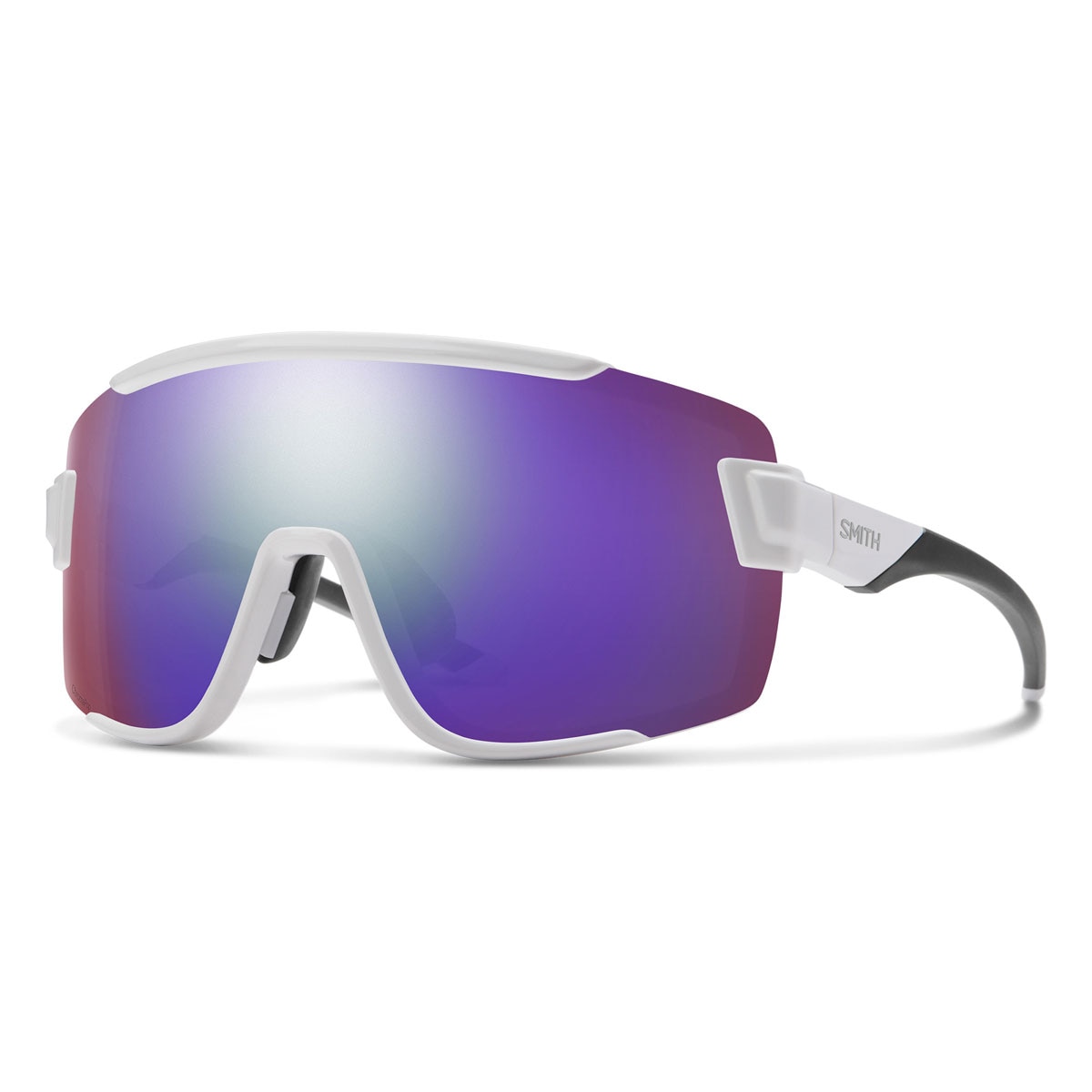 Smith Wildcat Sunglasses ChromaPop in White with Violet Mirror